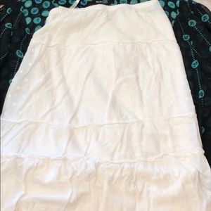 White cotton maxi skirt